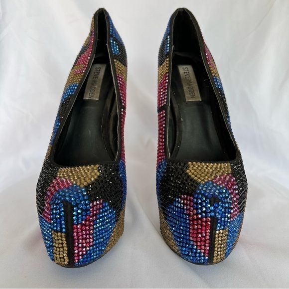 Steve Madden Dyvinal Rhinestone Heels 7 1/2 - Picture 5 of 11